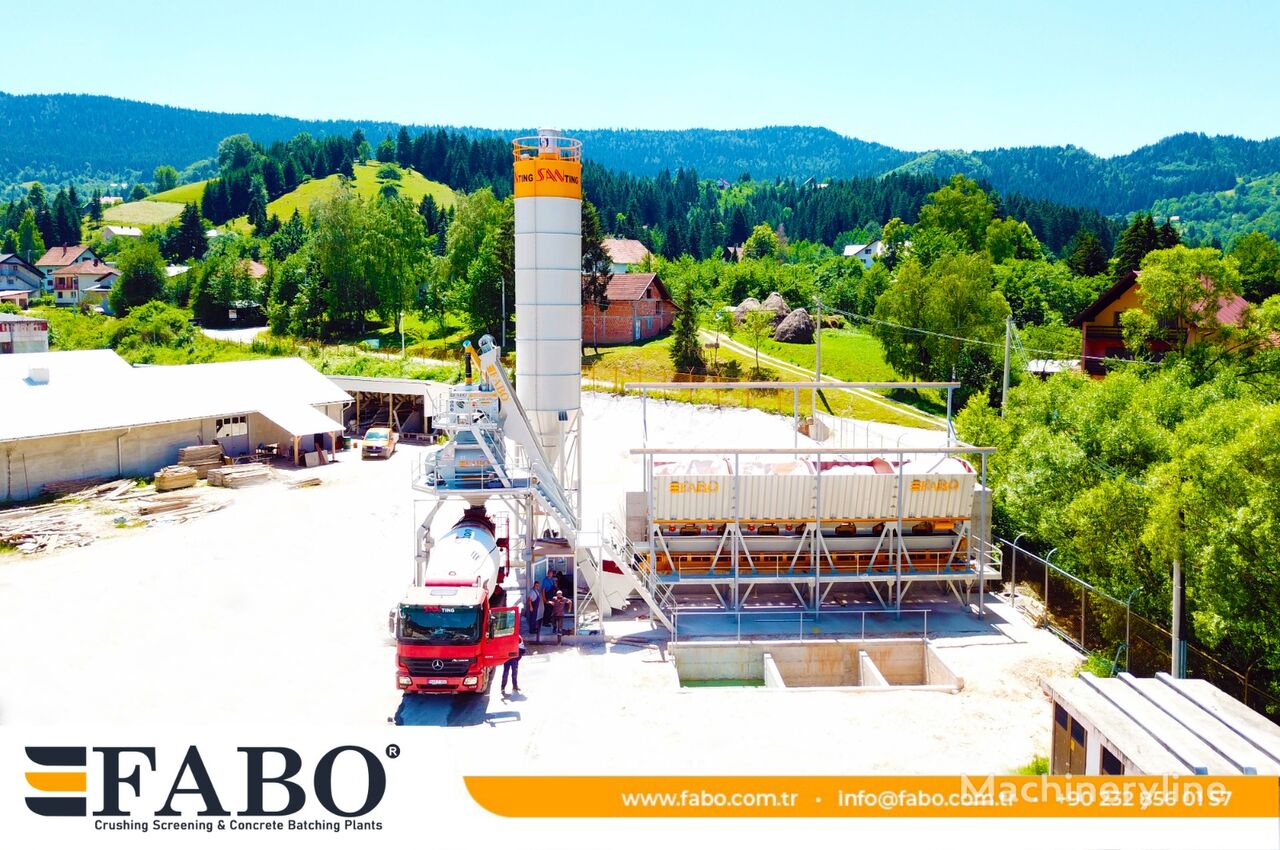 کارخانه بتن FABO SKIP SYSTEM CONCRETE BATCHING PLANT | 110m3/h Capacity | STOCK جدید