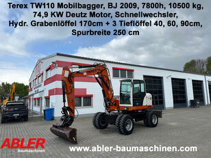 بیل مکانیکی چرخ لاستیکی Terex TW110 Mobilbagger Schwenkarm SW 4 Löffel